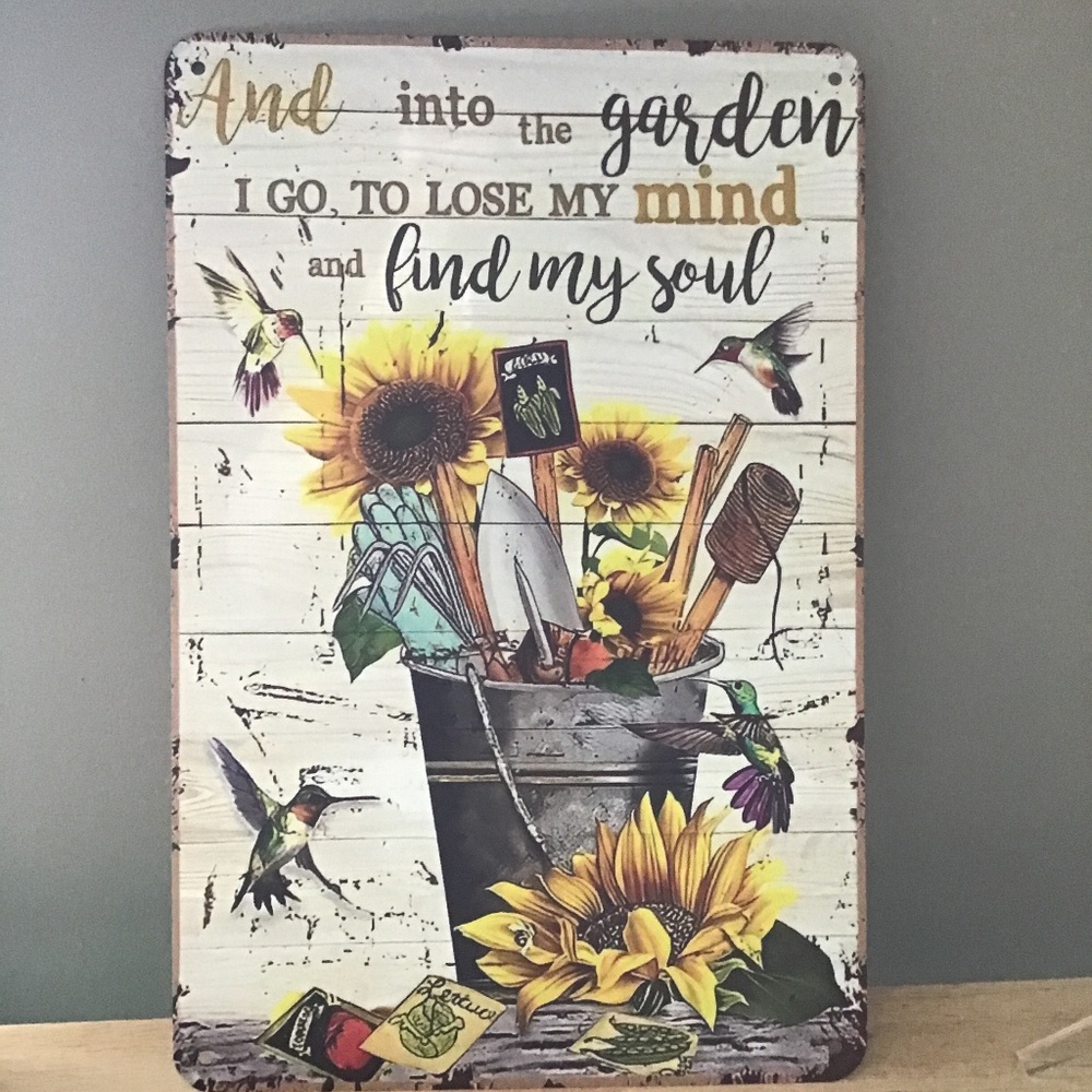 Garden Sign Light Weight  Tin